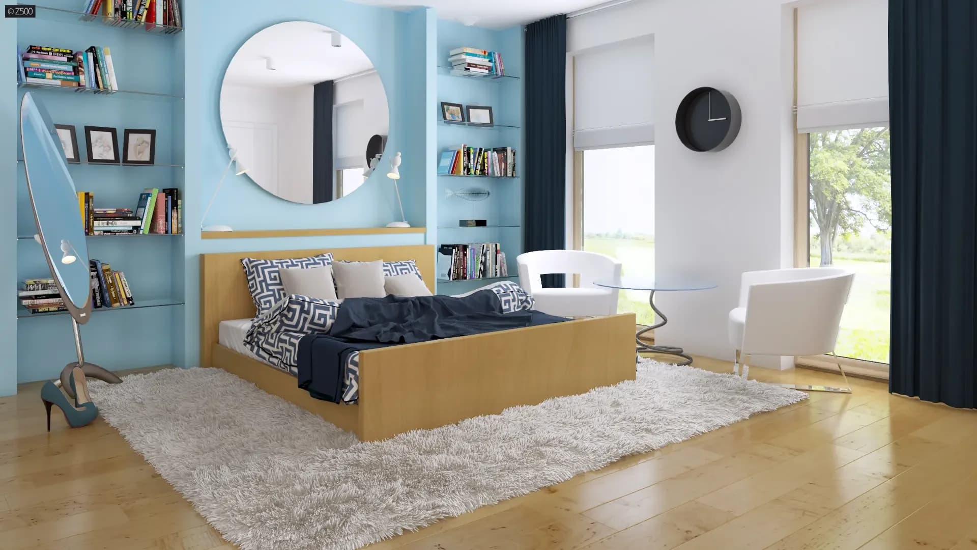 Zx35 GL maja – sisevaade magamistuba